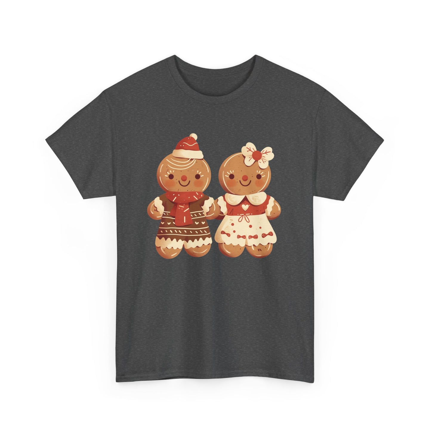 Gingerbread Couple Unisex Heavy Cotton Tee