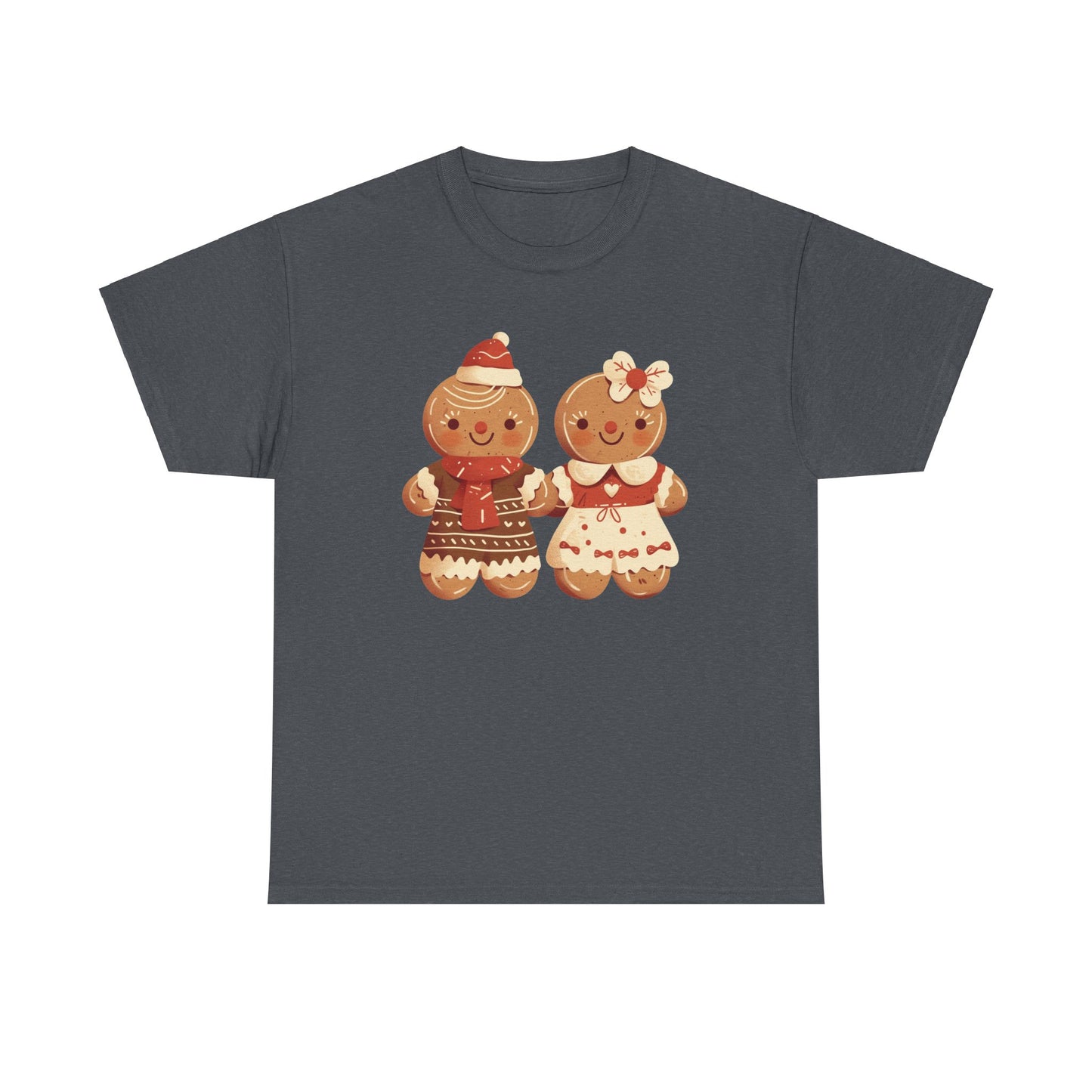 Gingerbread Couple Unisex Heavy Cotton Tee