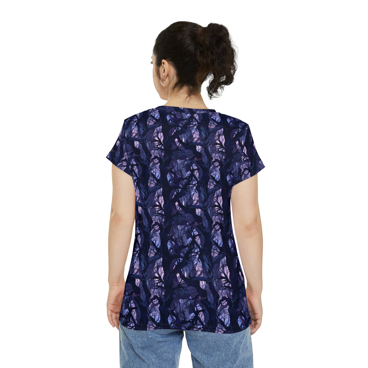 Haunted Forest Women's Short Sleeve Shirt (AOP)