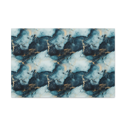 Cool Blue Marble Canvas Gallery Wrap
