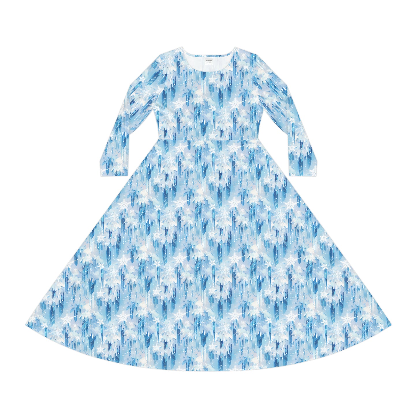 Icicles Women's Long Sleeve Dance Dress (AOP)