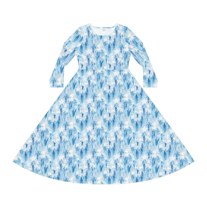 Icicles Women's Long Sleeve Dance Dress (AOP)