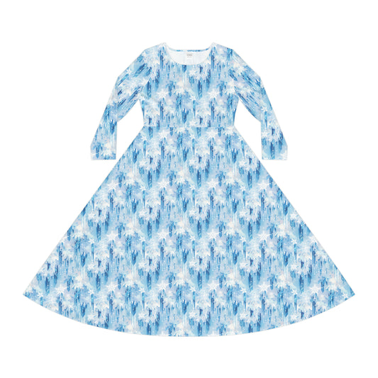 Icicles Women's Long Sleeve Dance Dress (AOP)