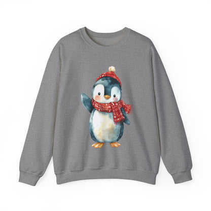 Festive Penguin Unisex Heavy Blend™ Crewneck Sweatshirt
