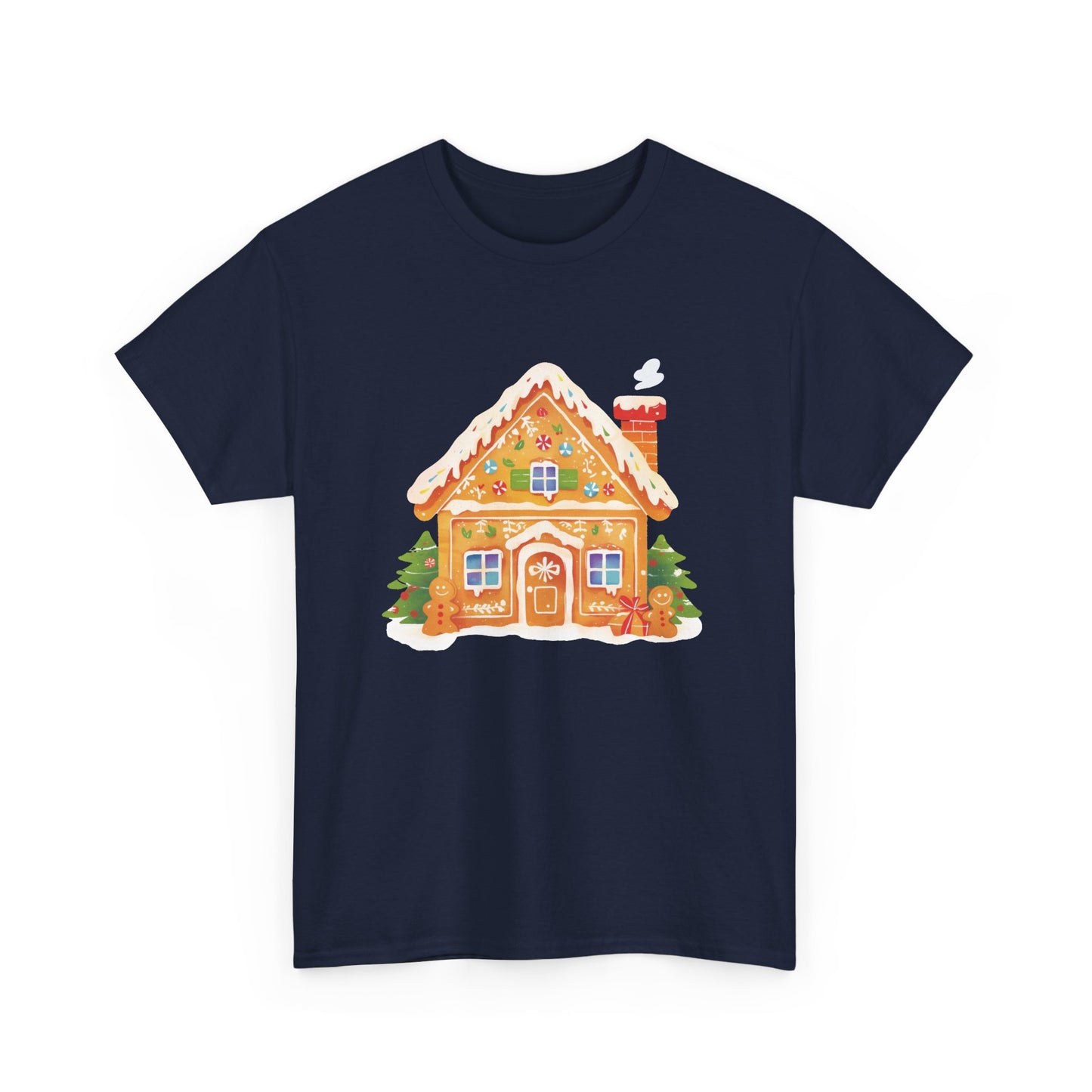 Gingerbread House Unisex Heavy Cotton Tee