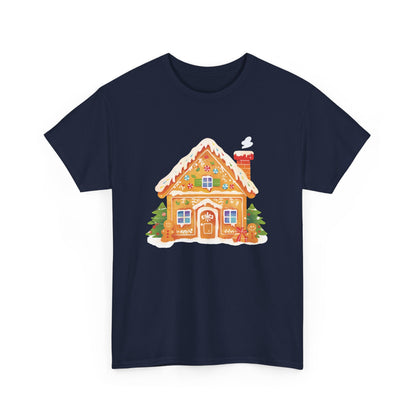 Gingerbread House Unisex Heavy Cotton Tee