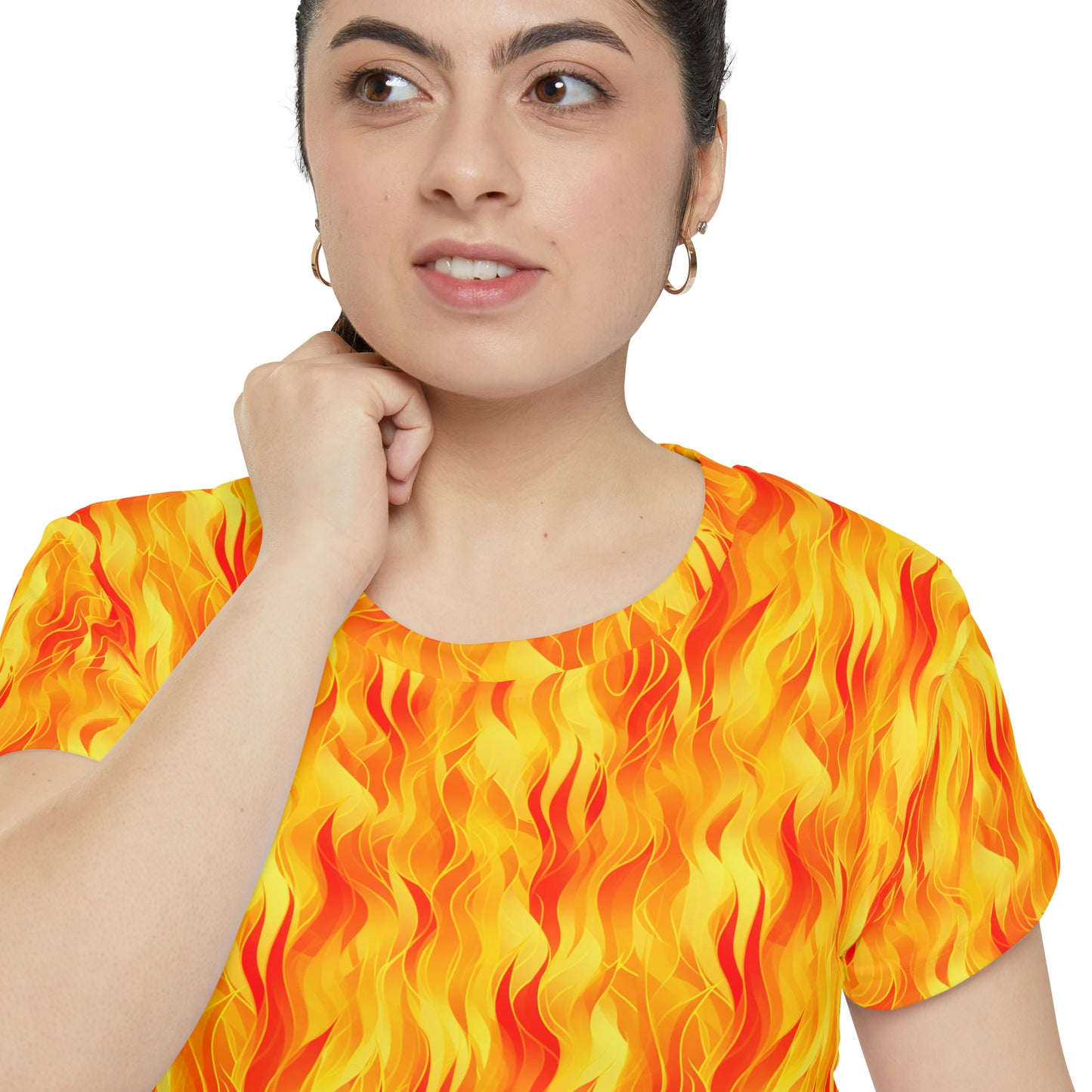 Bring the Heat Women's Short Sleeve Shirt (AOP)