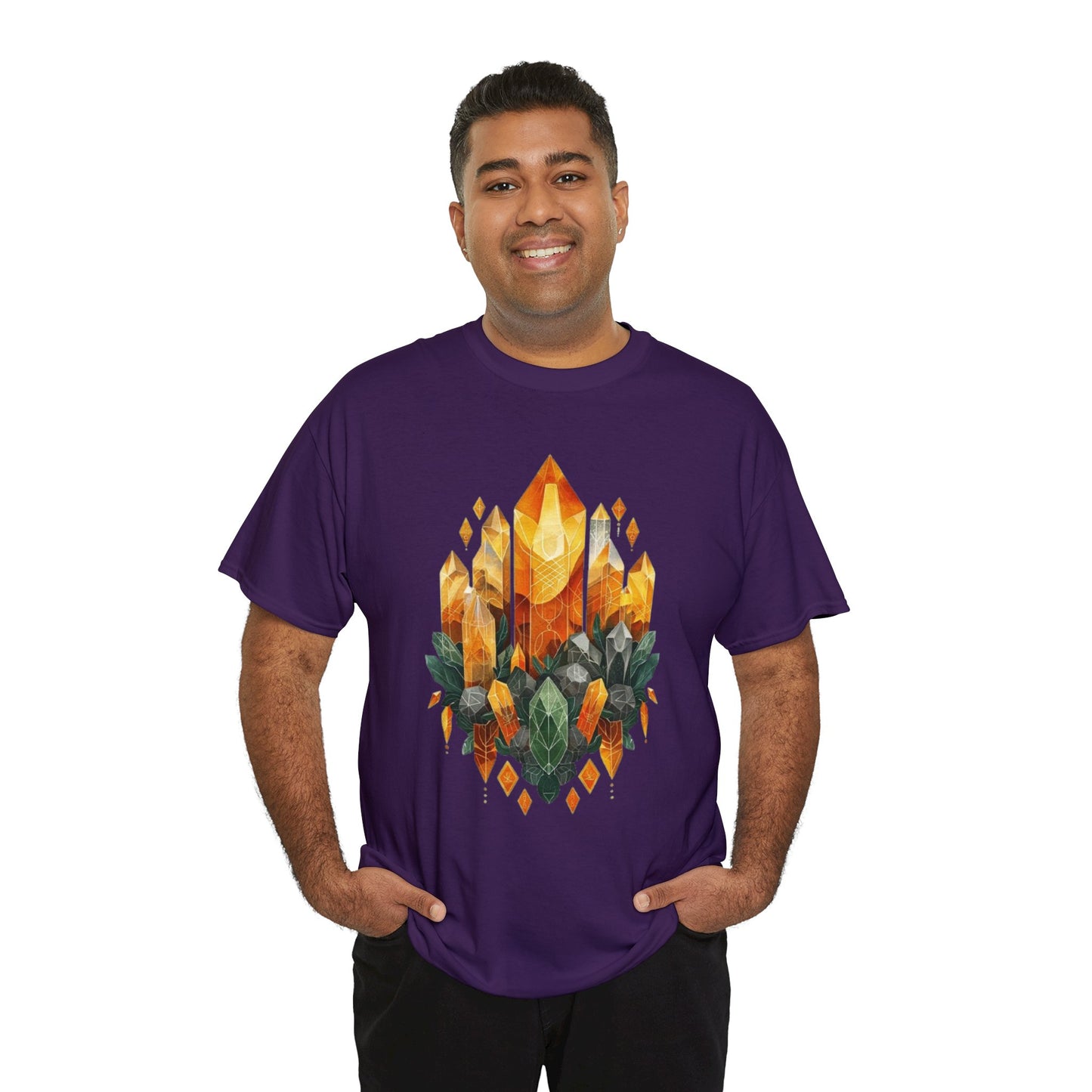 Earthen Crystal Cluster Unisex Heavy Cotton Tee