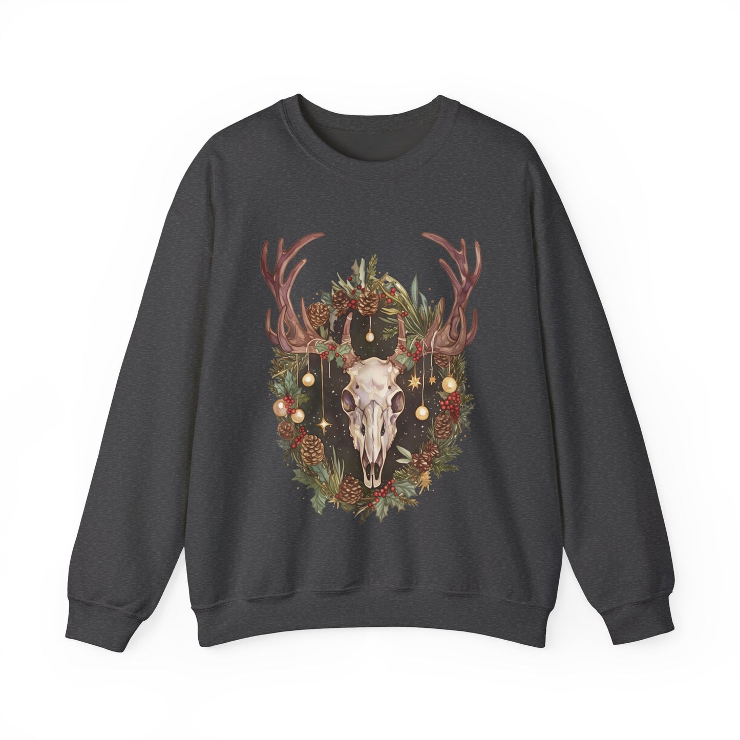 Reindeer Skull Unisex Heavy Blend™ Crewneck Sweatshirt