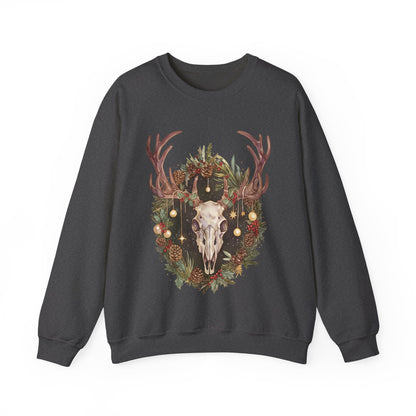 Reindeer Skull Unisex Heavy Blend™ Crewneck Sweatshirt