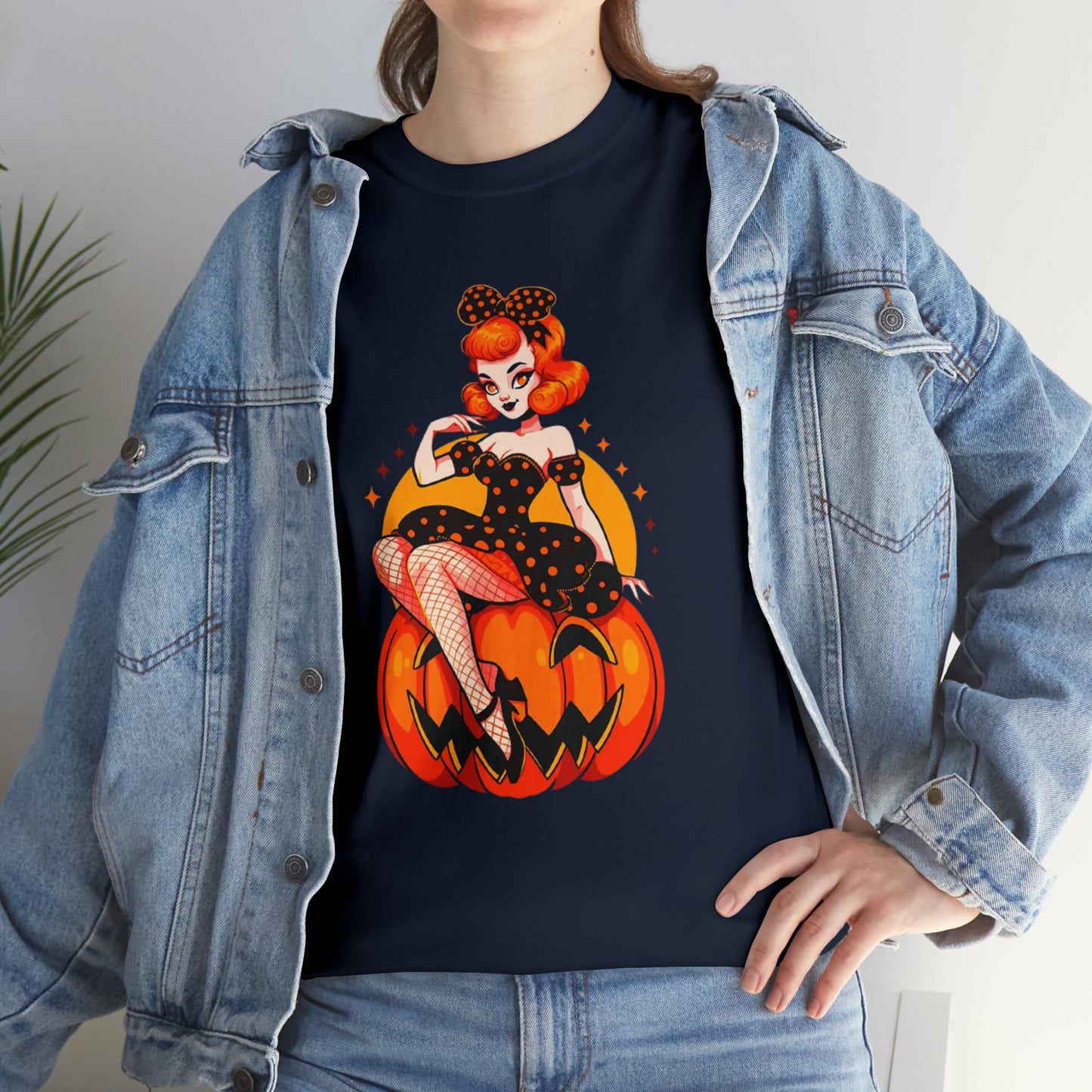 Pumpkin Pinup Unisex Heavy Cotton Tee