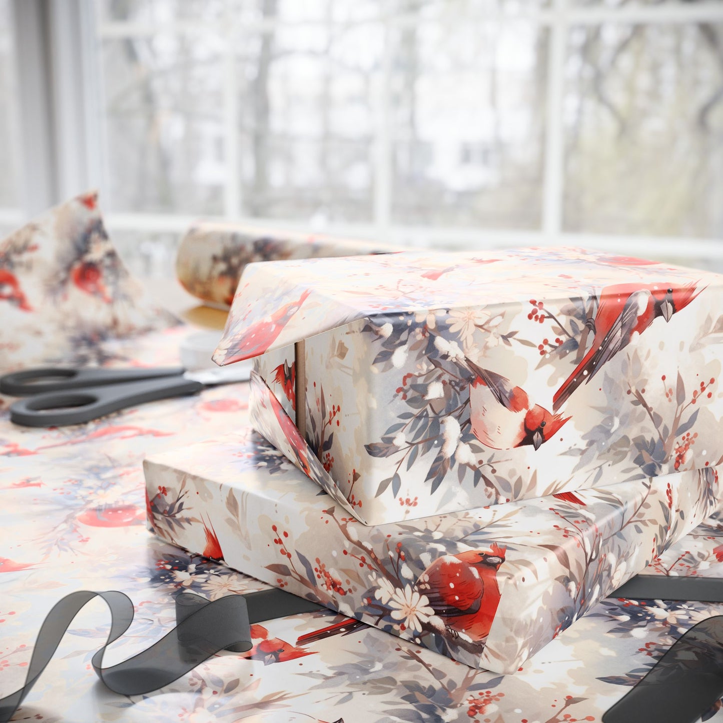 Winter Cardinals Wrapping Papers