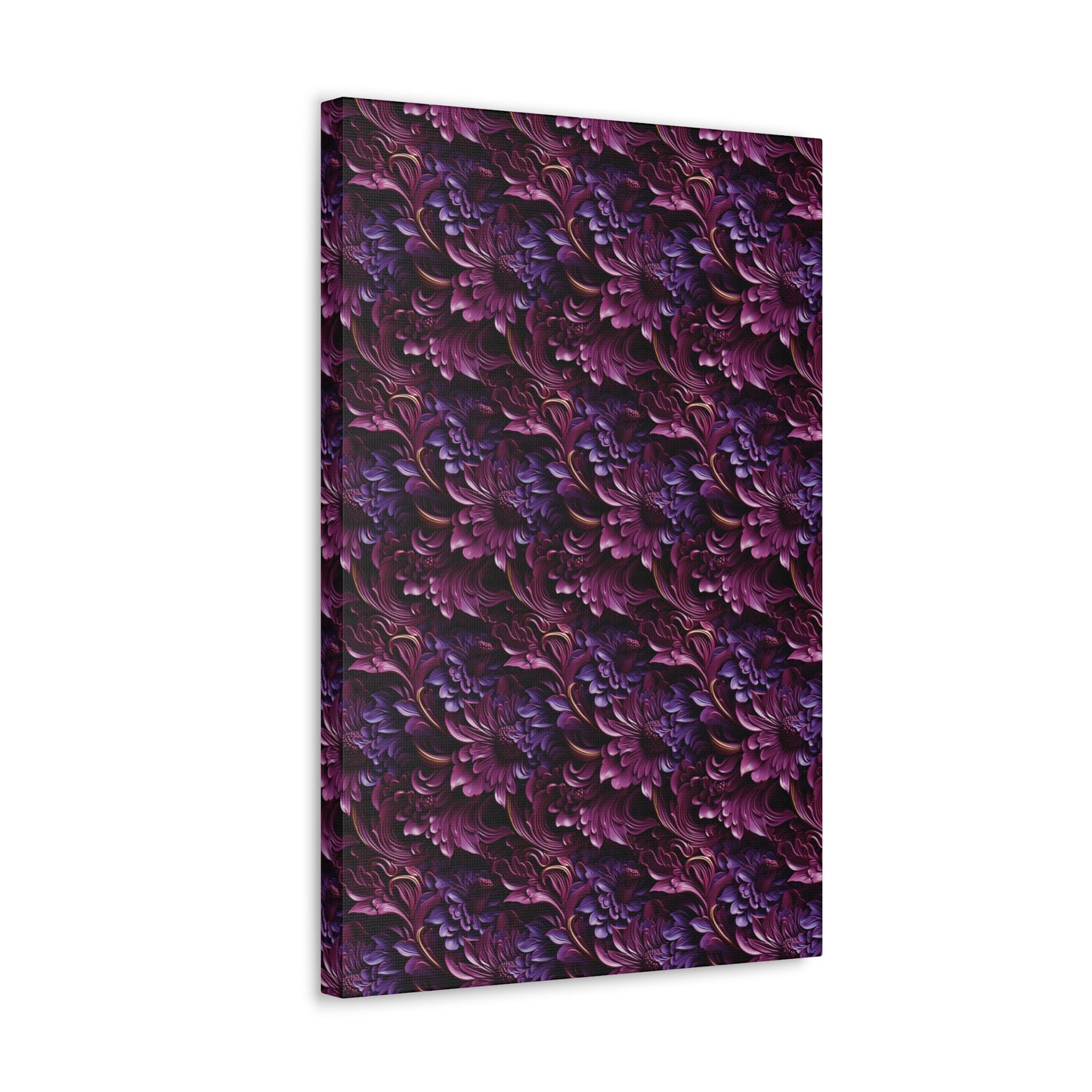 Purple Florals Canvas Gallery Wrap