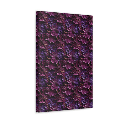 Purple Florals Canvas Gallery Wrap