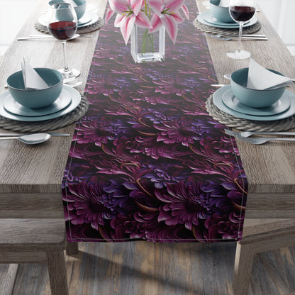 Purple Florals Table Runner (Cotton, Poly)