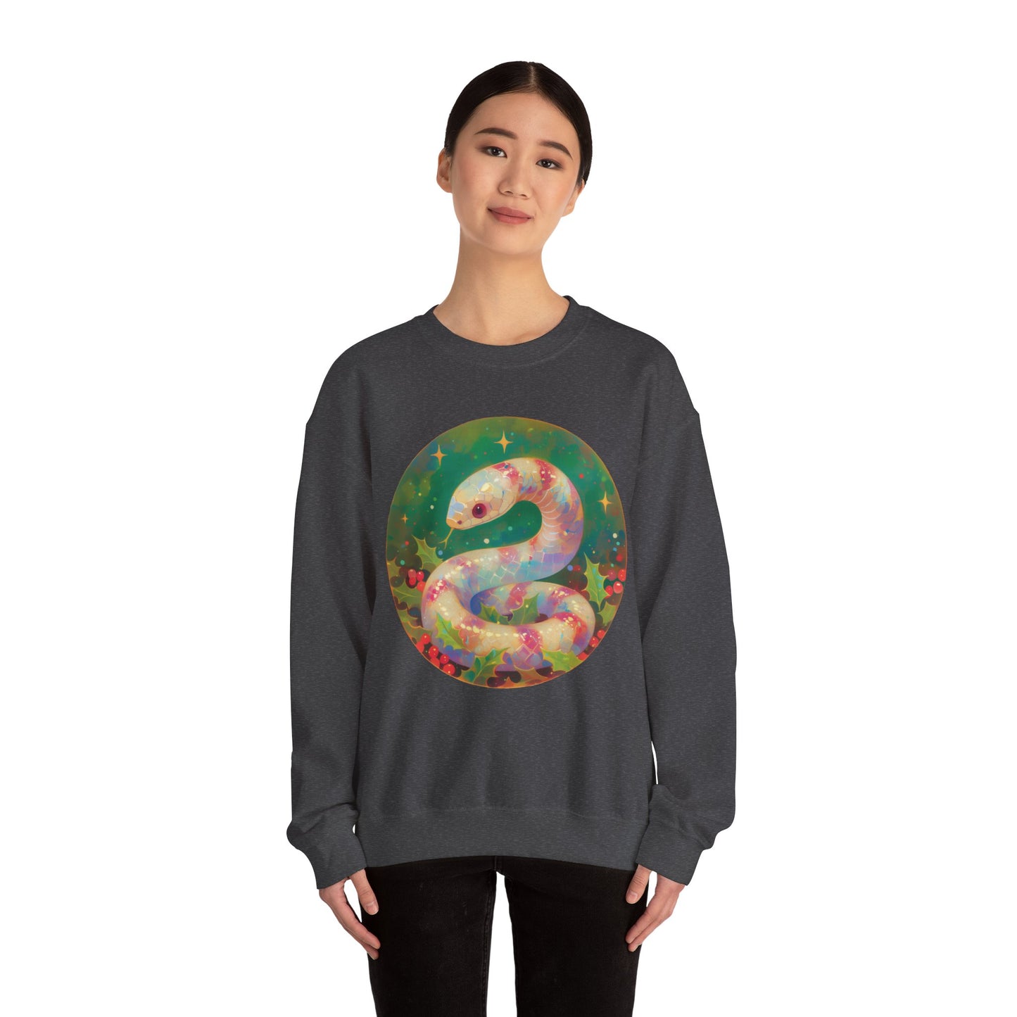 Candy Stripe Snake Unisex Heavy Blend™ Crewneck Sweatshirt