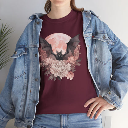 Strawberry Moon Bat Unisex Heavy Cotton Tee