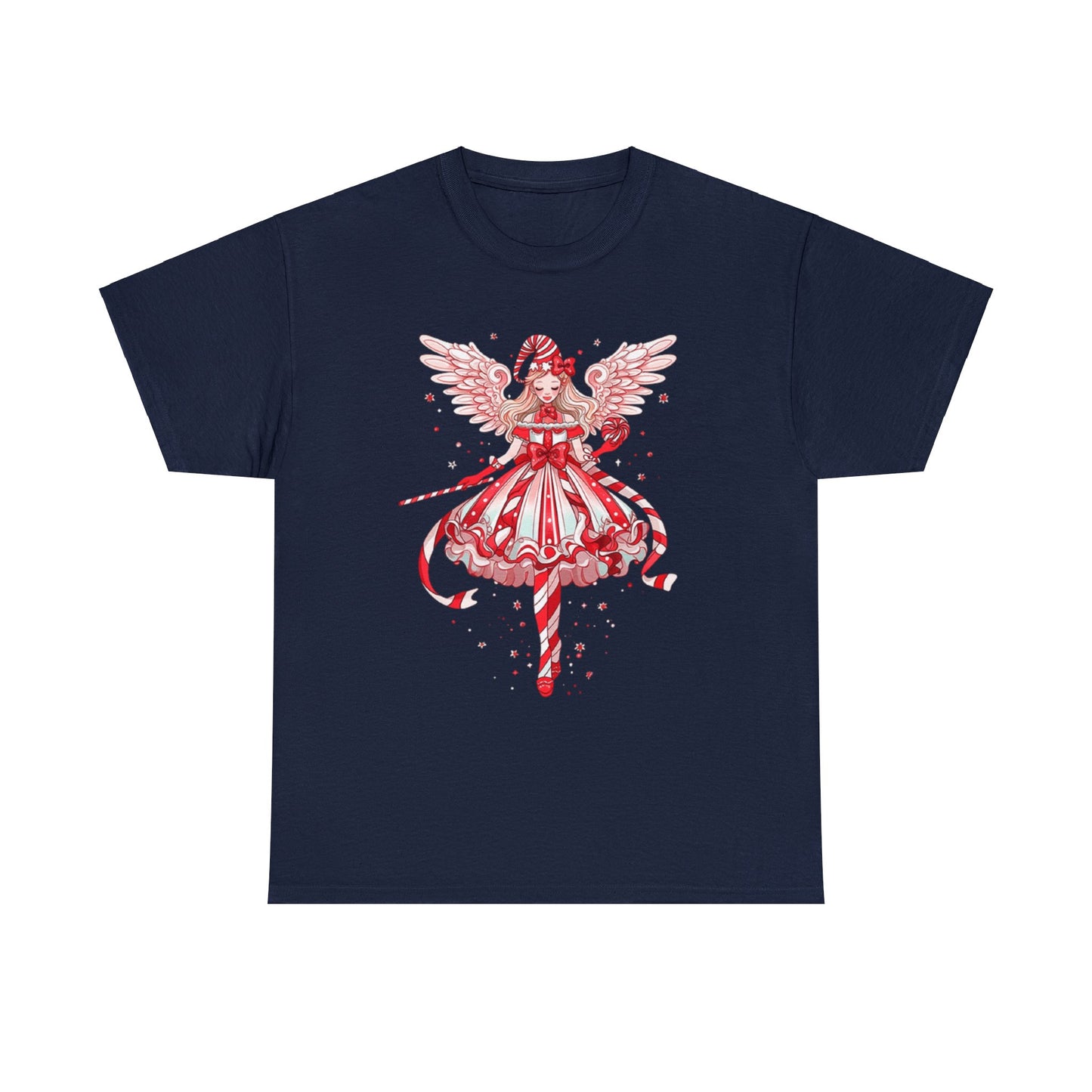 Candy Cane Angel Unisex Heavy Cotton Tee