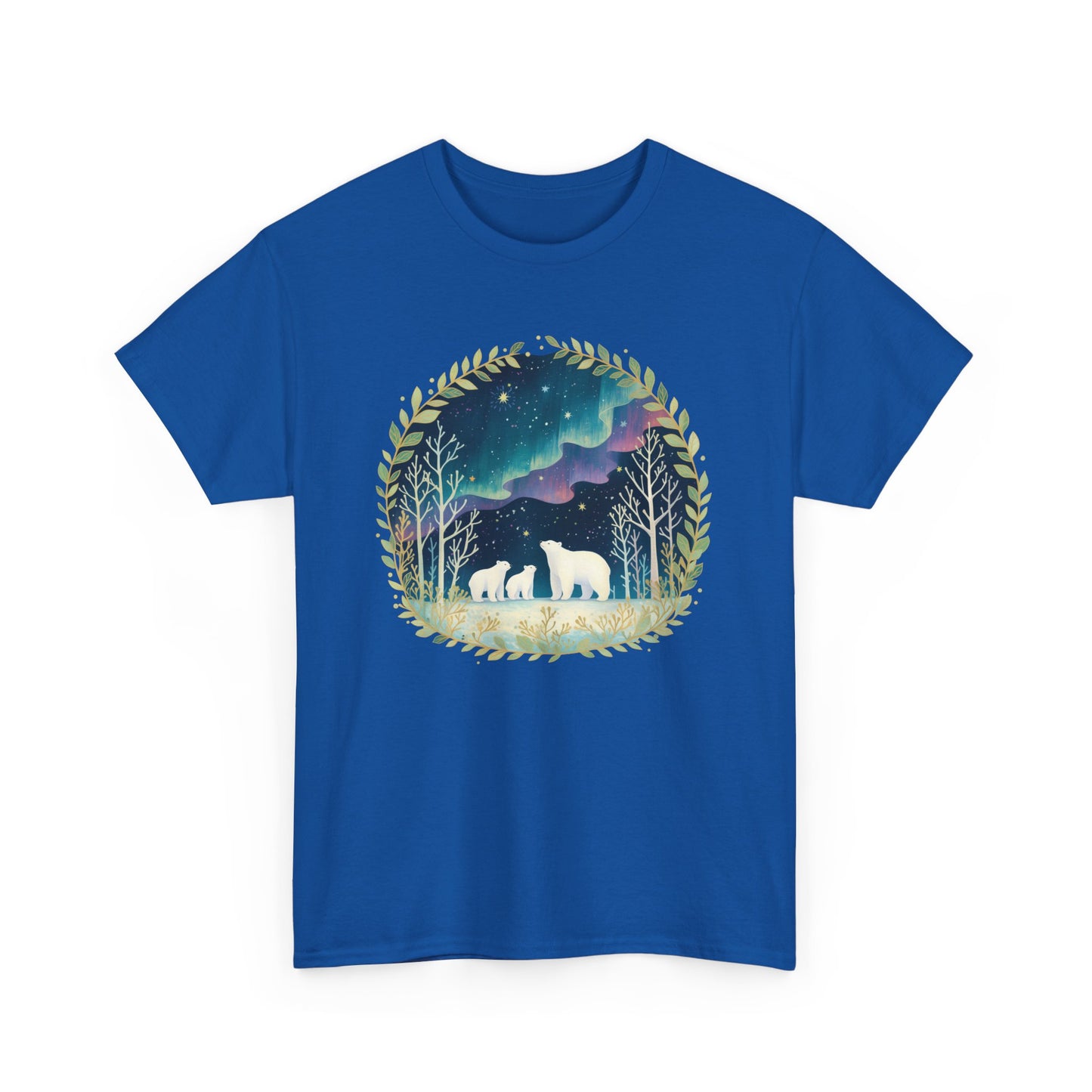 Aurora Polar Bears Unisex Heavy Cotton Tee