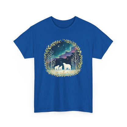 Aurora Polar Bears Unisex Heavy Cotton Tee