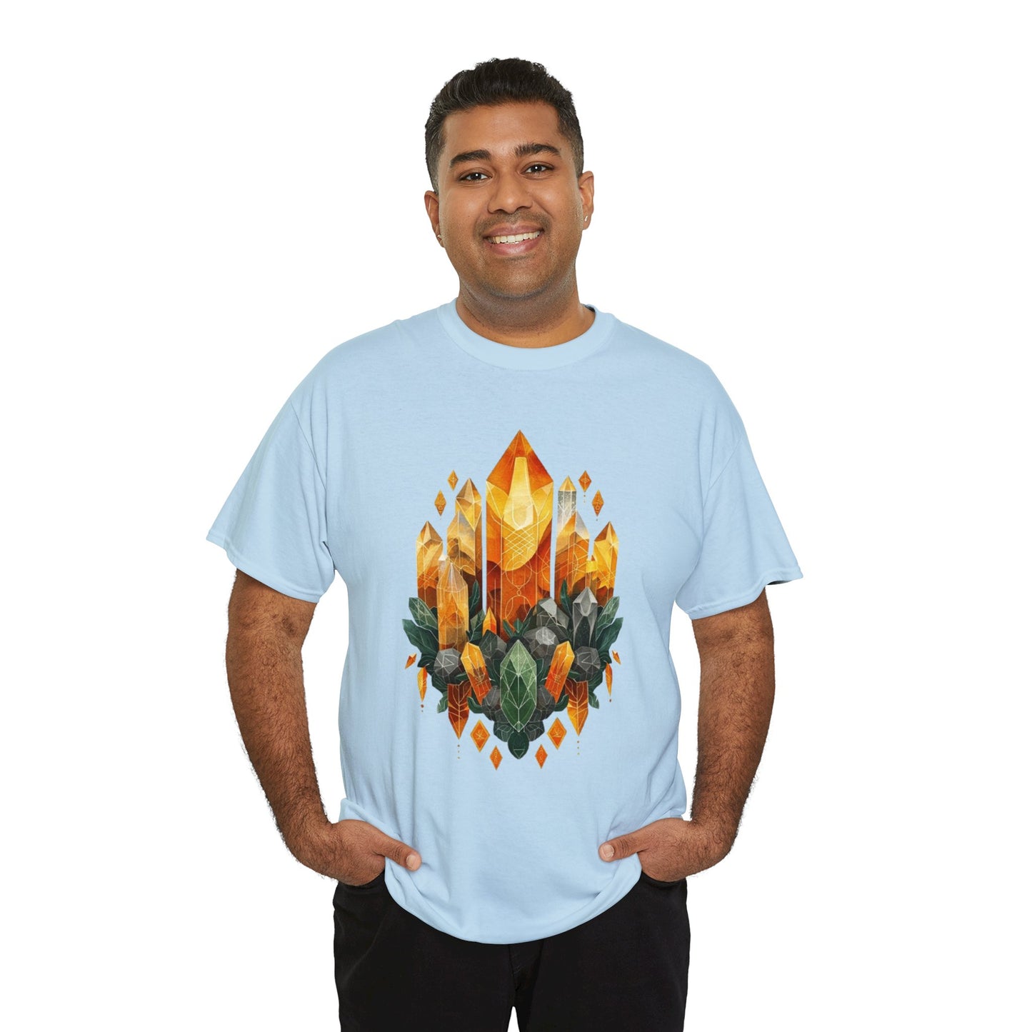 Earthen Crystal Cluster Unisex Heavy Cotton Tee