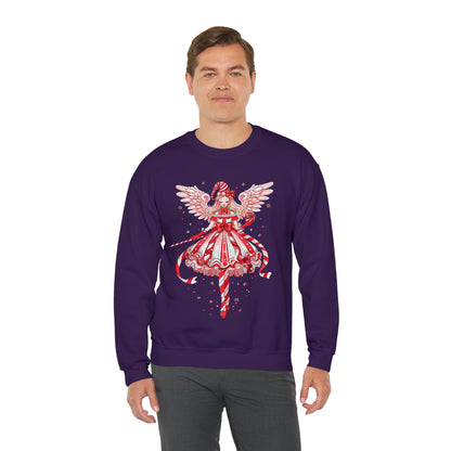 Candy Cane Angel Unisex Heavy Blend™ Crewneck Sweatshirt