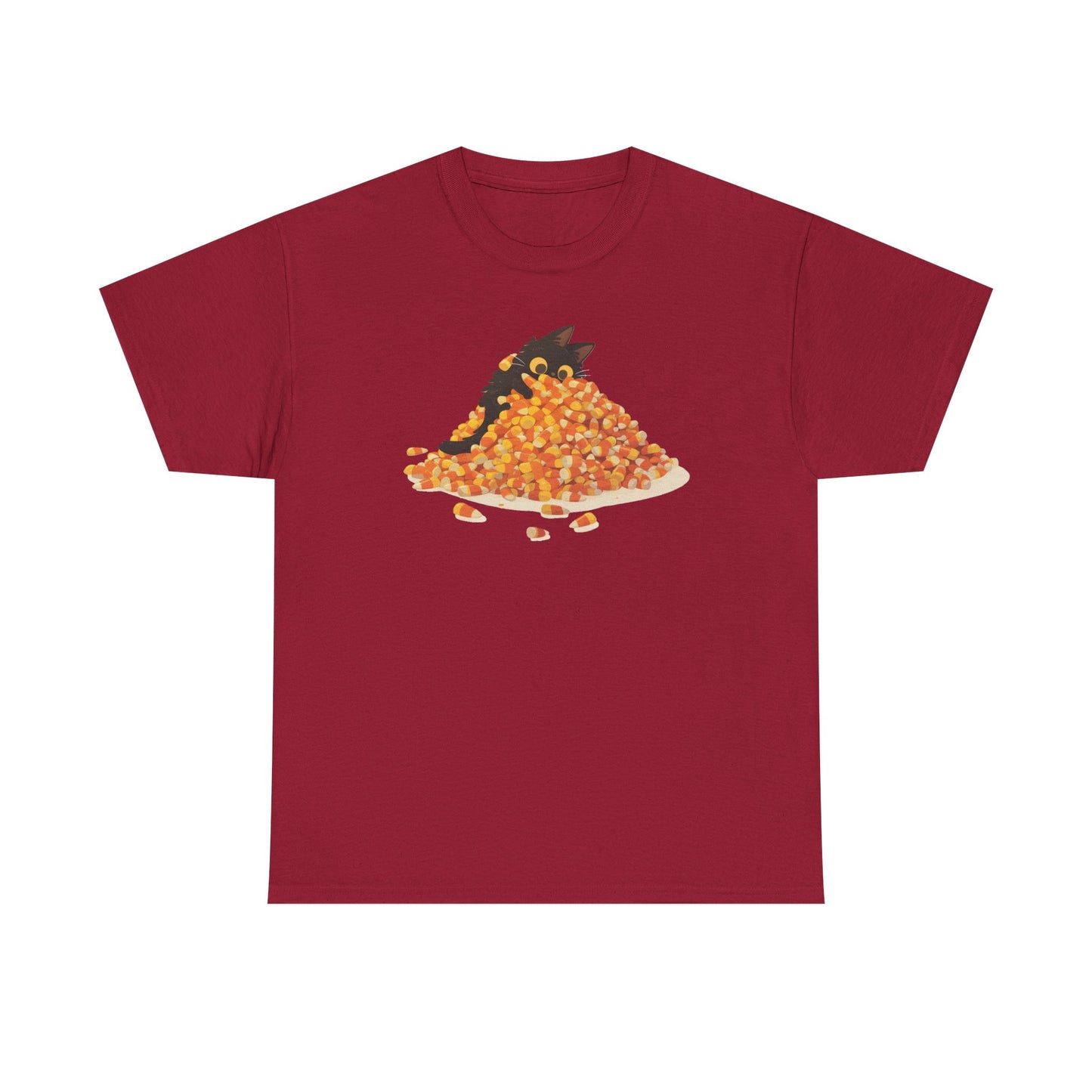 Candy Corn Cat Unisex Heavy Cotton Tee