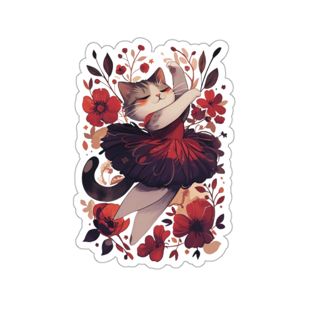 Ballet Cat Die-Cut Stickers