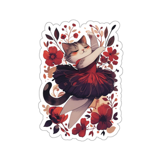 Ballet Cat Die-Cut Stickers