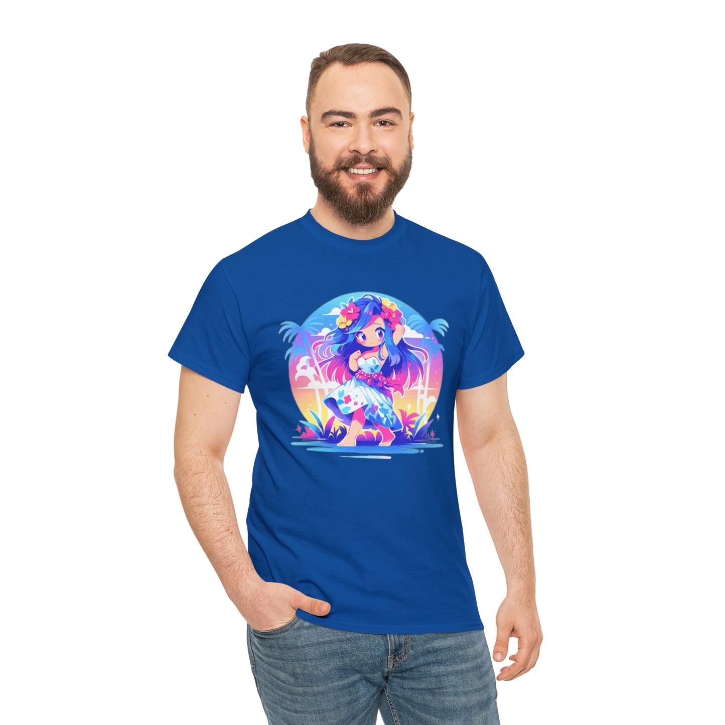 Hula Girl Unisex Heavy Cotton Tee