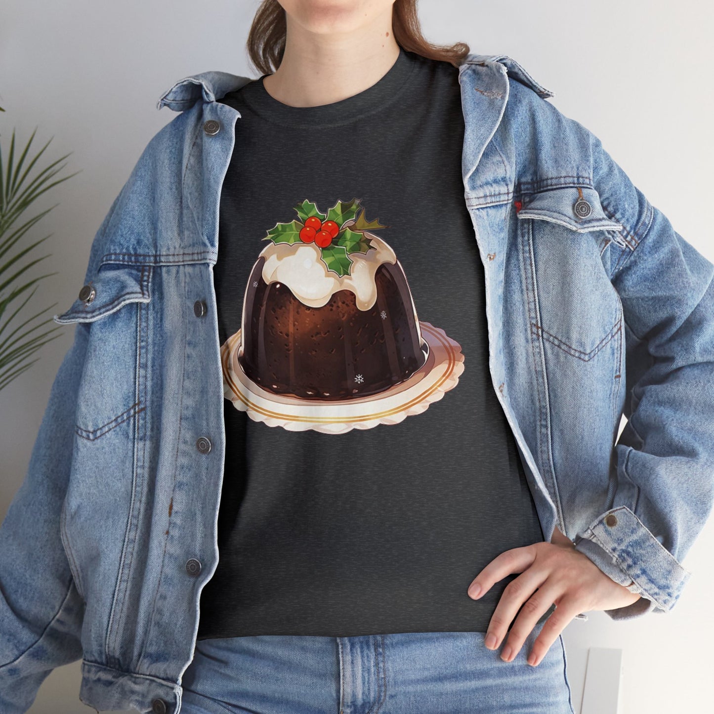 Christmas Pudding Unisex Heavy Cotton Tee