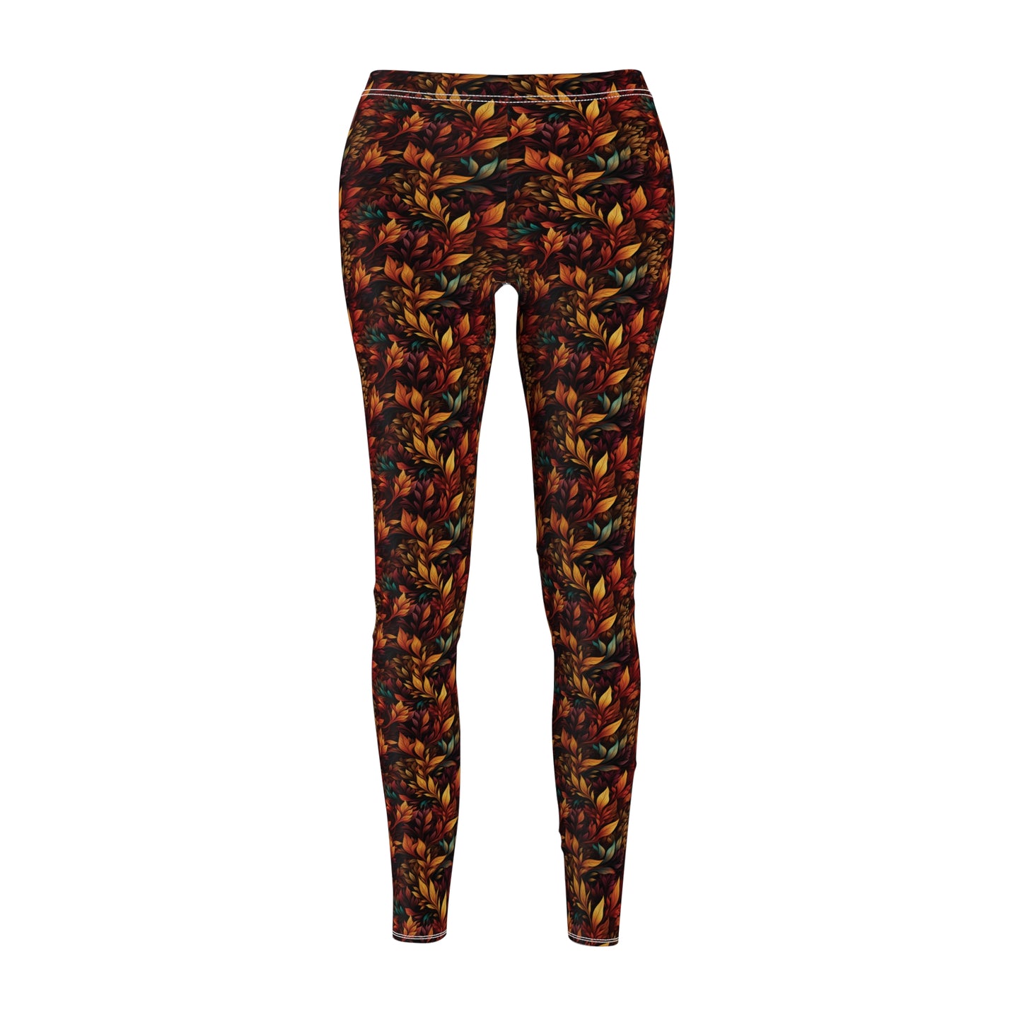 Fall Leaves Women's Cut & Sew Casual Leggings (AOP)