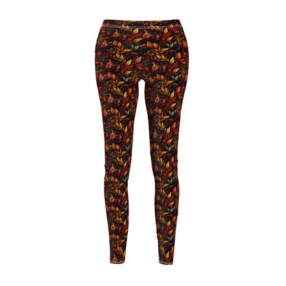 Fall Leaves Women's Cut & Sew Casual Leggings (AOP)