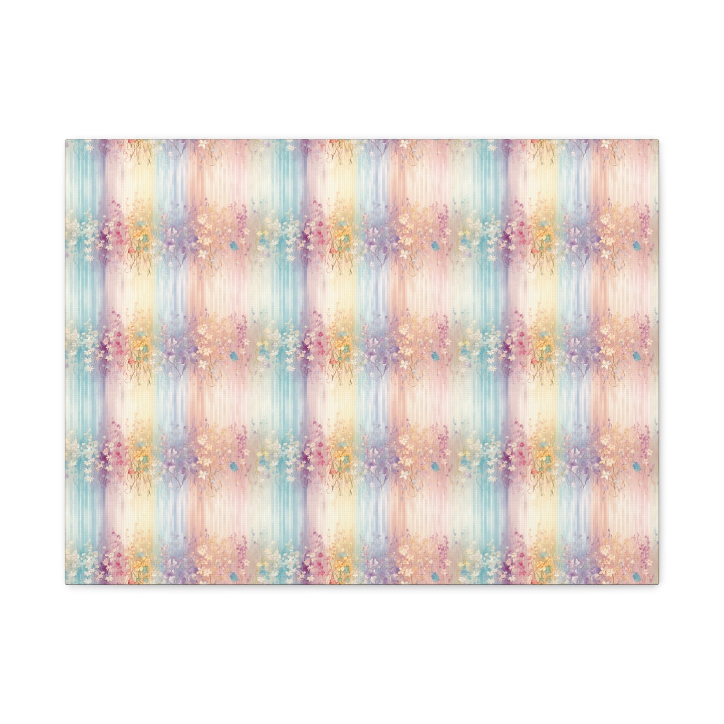 Floral Stripes Canvas Gallery Wrap