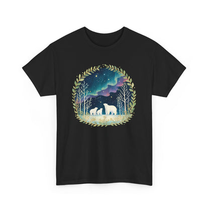 Aurora Polar Bears Unisex Heavy Cotton Tee