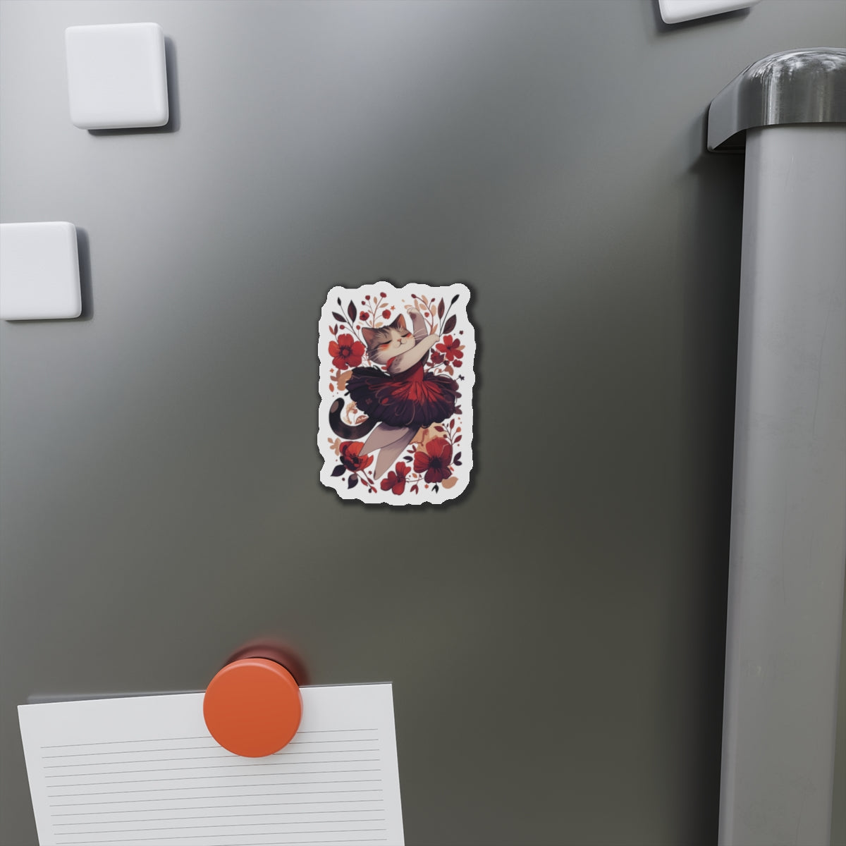 Ballet Cat Die-Cut Magnets