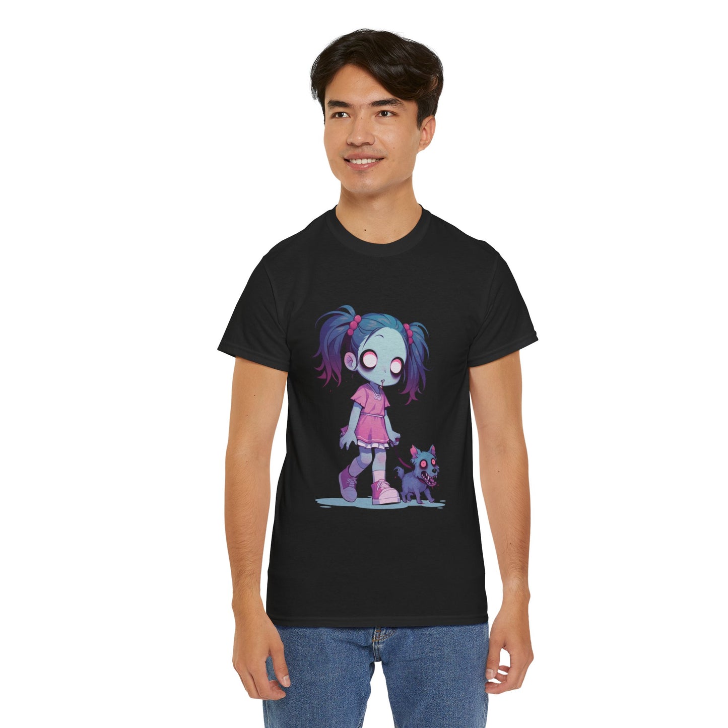 Zombie Dog Walker Unisex Heavy Cotton Tee