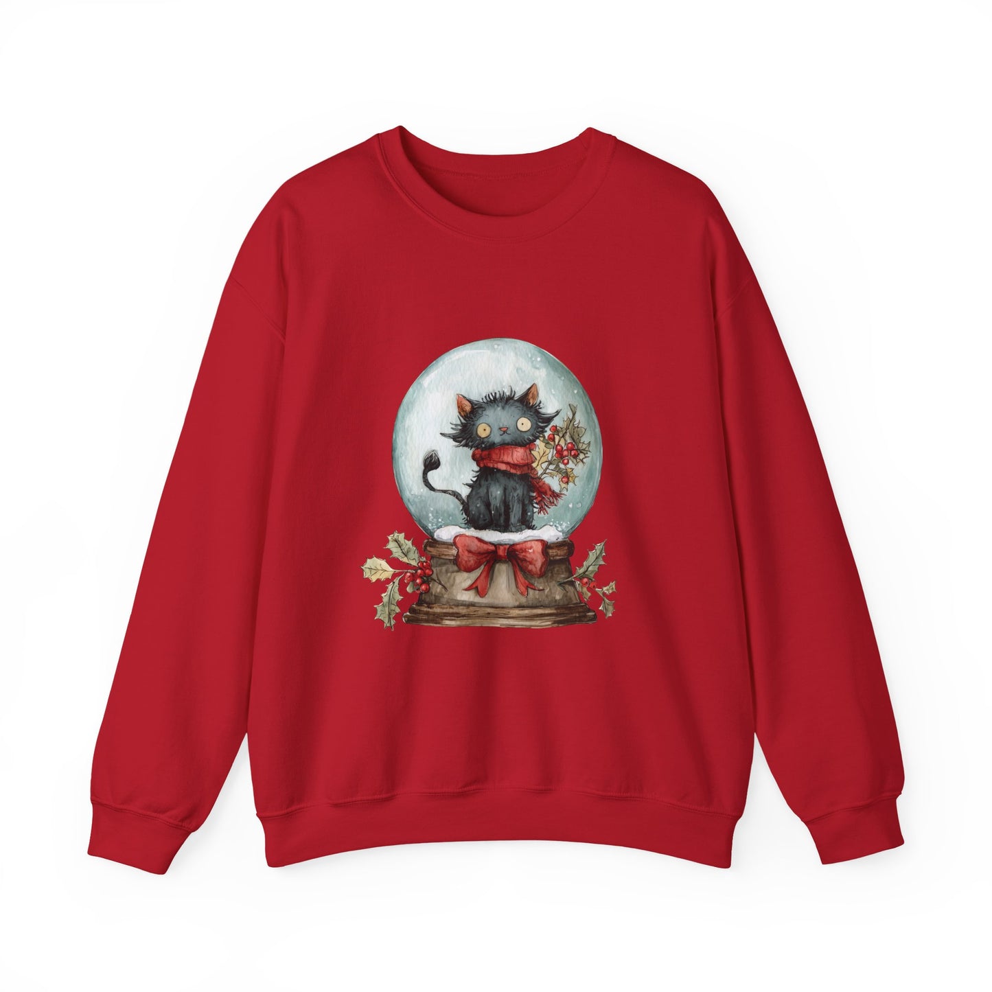 Snowglobe Cat Unisex Heavy Blend™ Crewneck Sweatshirt