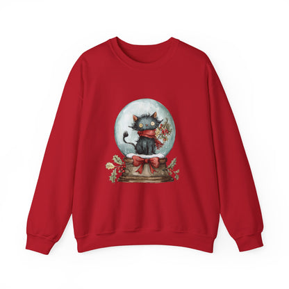 Snowglobe Cat Unisex Heavy Blend™ Crewneck Sweatshirt