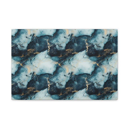 Cool Blue Marble Canvas Gallery Wrap