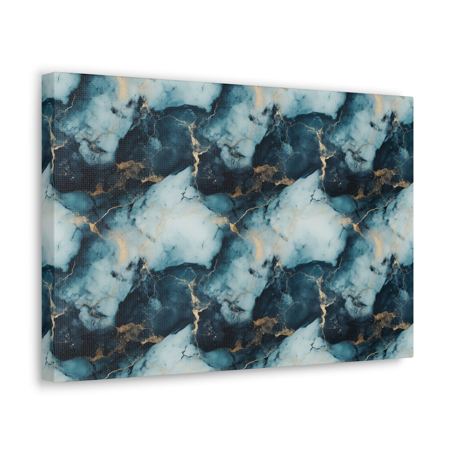 Cool Blue Marble Canvas Gallery Wrap