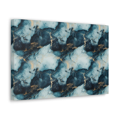 Cool Blue Marble Canvas Gallery Wrap