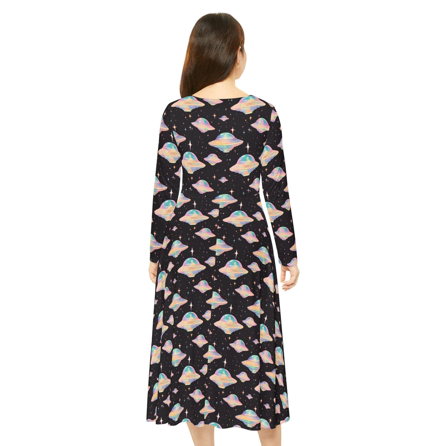 UFO Women's Long Sleeve Dance Dress (AOP)