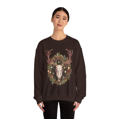 Reindeer Skull Unisex Heavy Blend™ Crewneck Sweatshirt