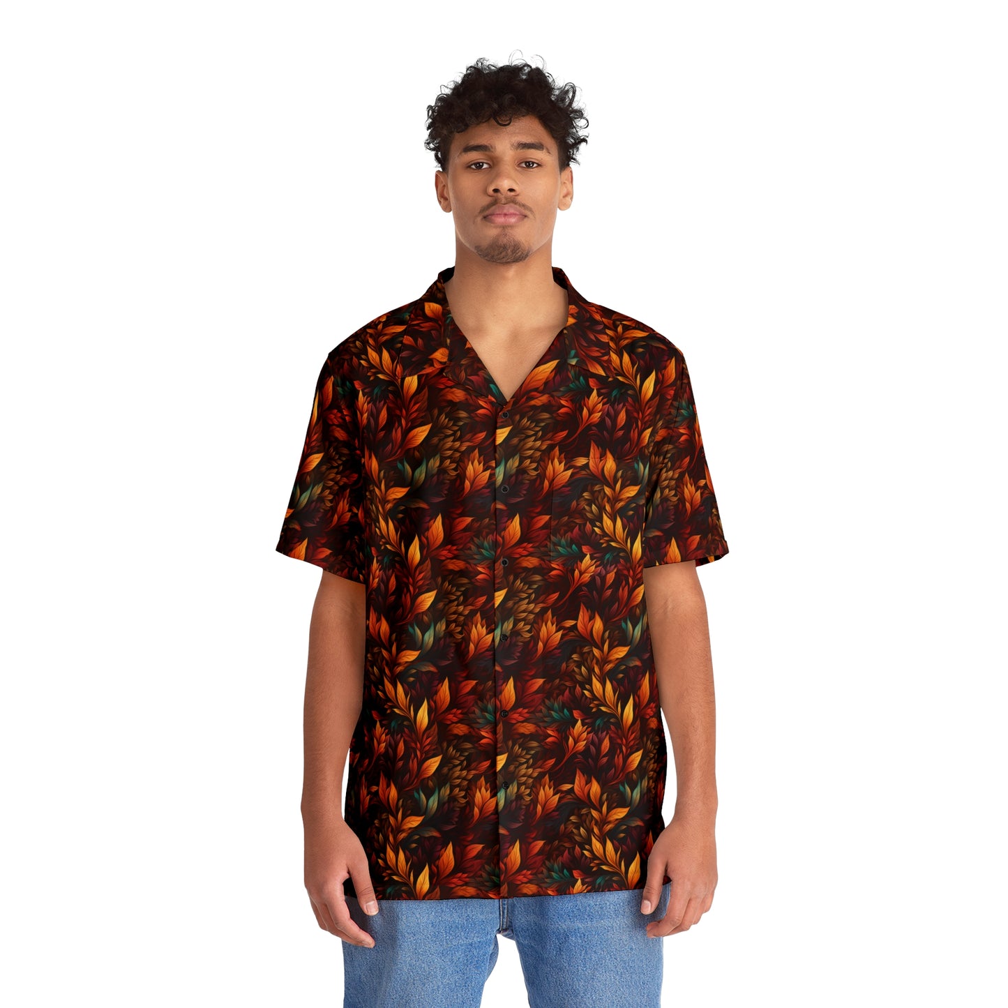Fall Leaves Men's Hawaiian Shirt (AOP)