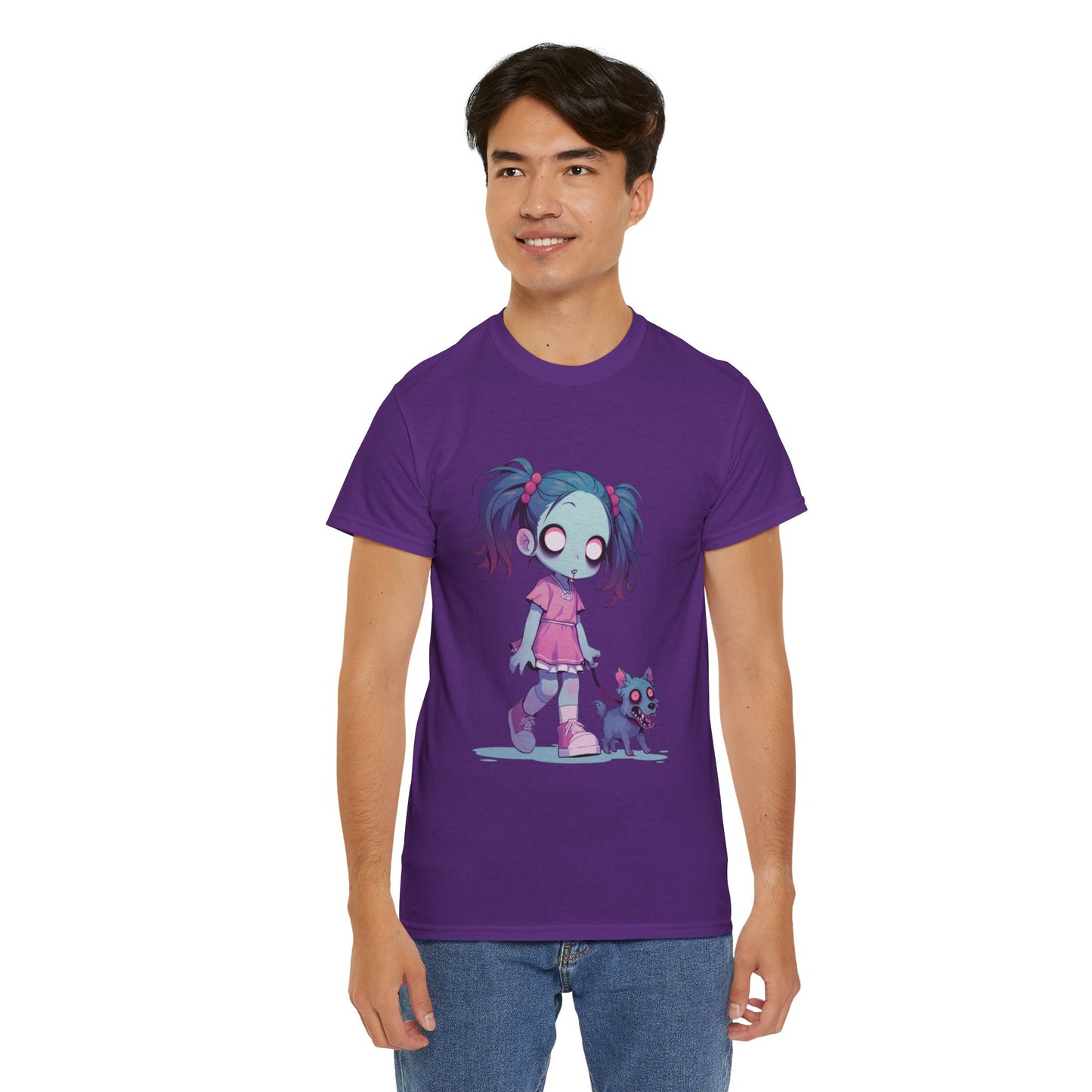 Zombie Dog Walker Unisex Heavy Cotton Tee