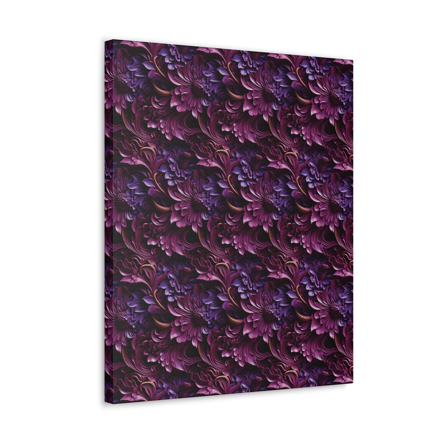 Purple Florals Canvas Gallery Wrap