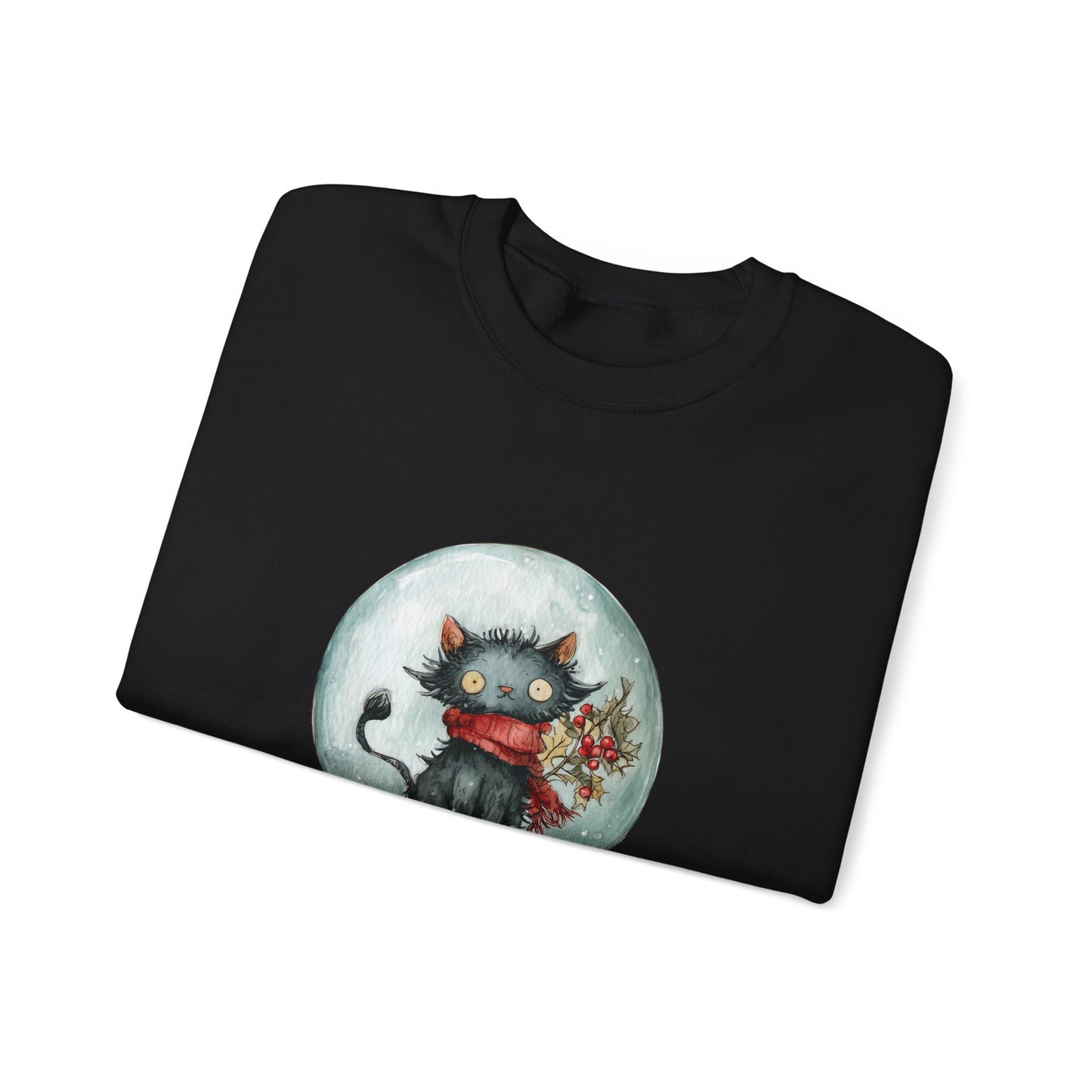 Snowglobe Cat Unisex Heavy Blend™ Crewneck Sweatshirt