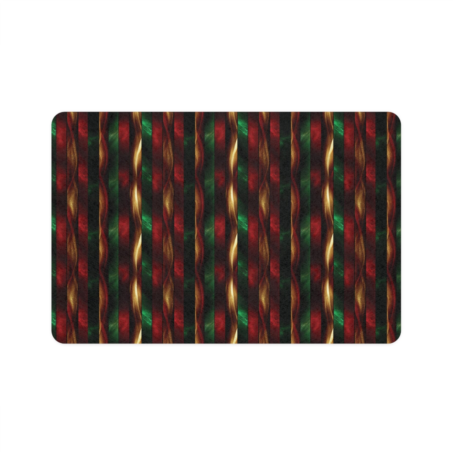Festive Stripes Pet Food Mat (12x18)