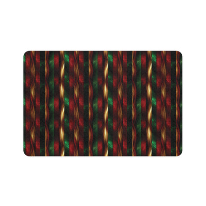 Festive Stripes Pet Food Mat (12x18)